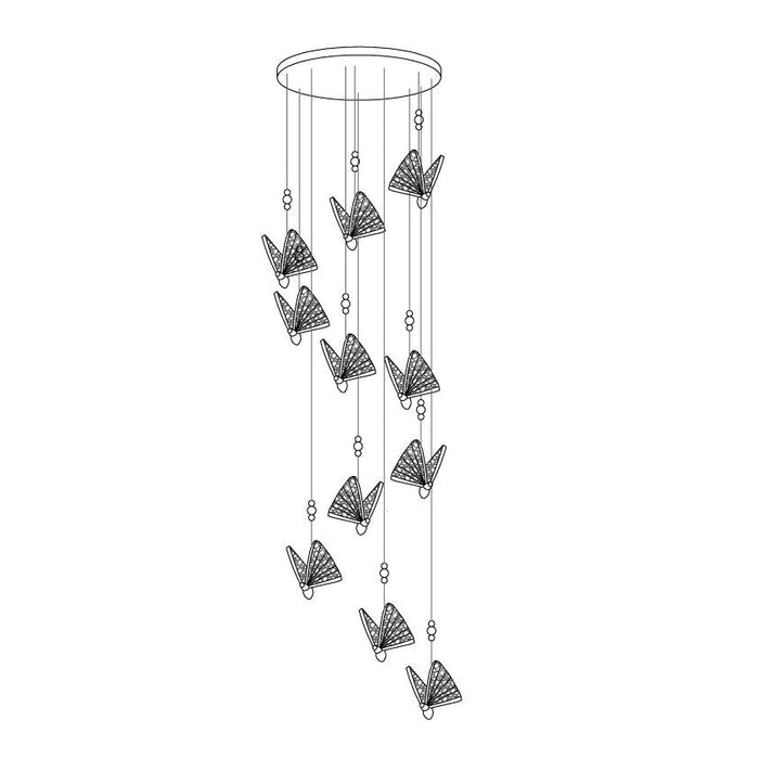 Butterfly Pendant Light-DWHOME