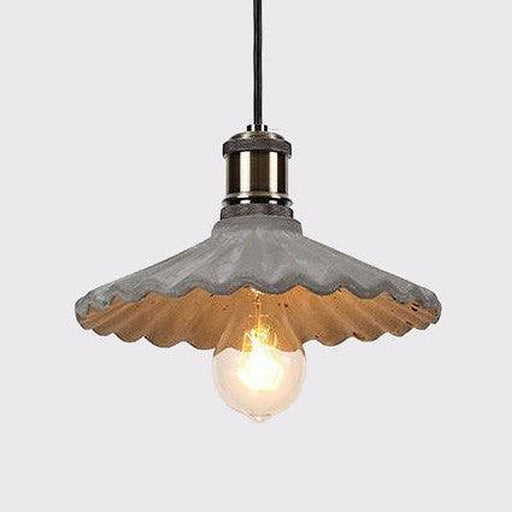 Presto Concrete Fluted Pendant Light-DWHOME