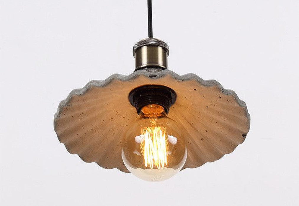 Presto Concrete Fluted Pendant Light-DWHOME