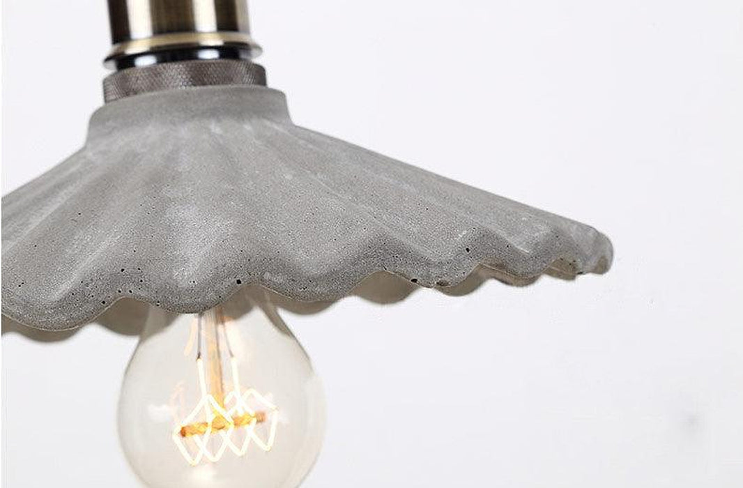 Presto Concrete Fluted Pendant Light-DWHOME