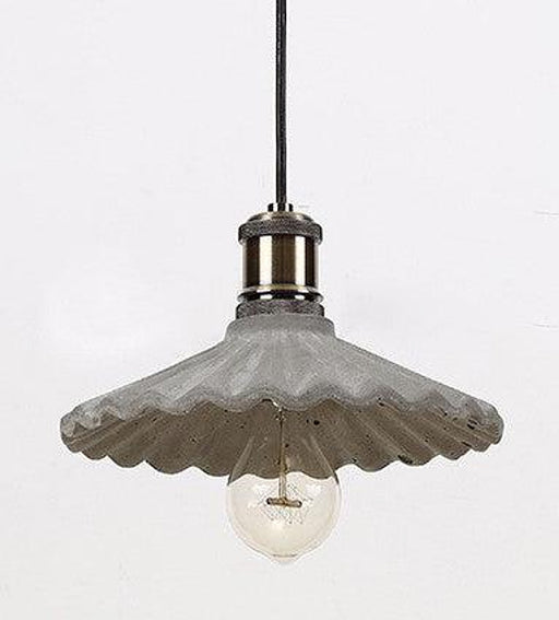 Presto Concrete Fluted Pendant Light-DWHOME
