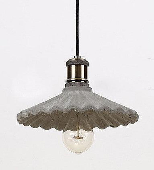 Presto Concrete Fluted Pendant Light-DWHOME