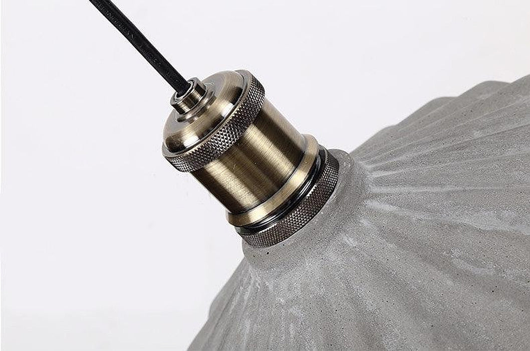 Presto Concrete Fluted Pendant Light-DWHOME