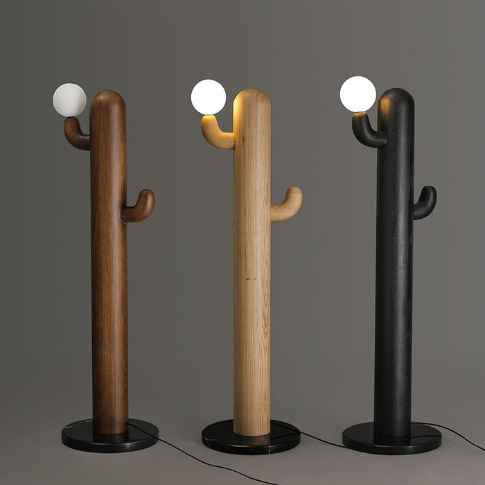 Cactus Wood Floor Lamp-DWHOME
