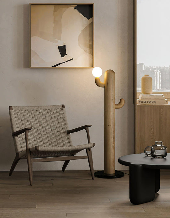 Cactus Wood Floor Lamp-DWHOME