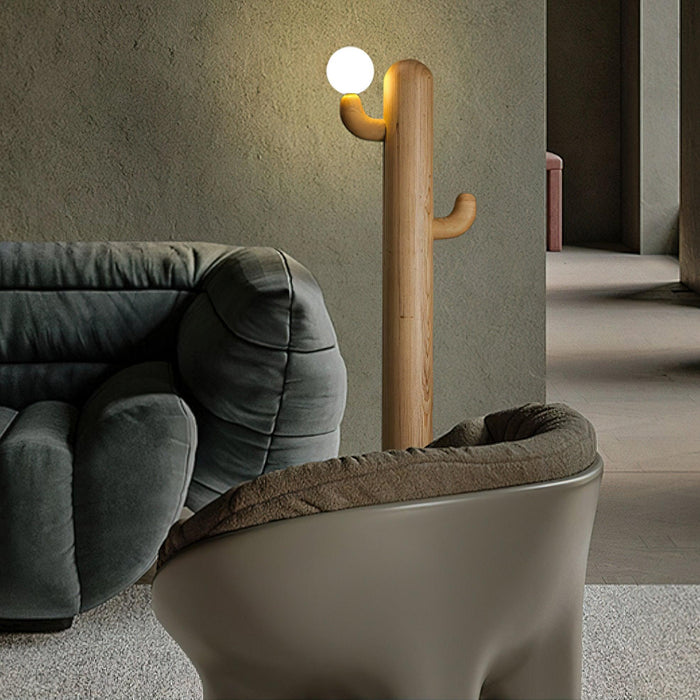 Cactus Wood Floor Lamp-DWHOME