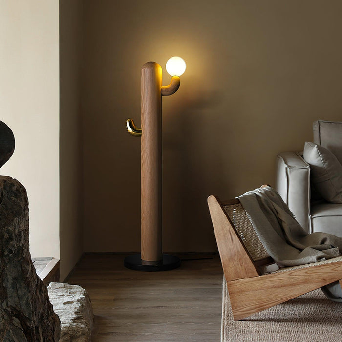 Cactus Wood Floor Lamp-DWHOME