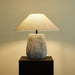 Callisto Ribbed Ceramic Table Lamp-DWHOME