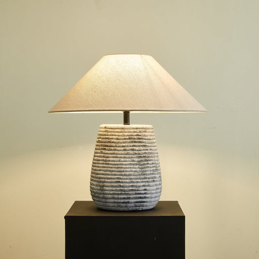 Callisto Ribbed Ceramic Table Lamp - Vakkerlight