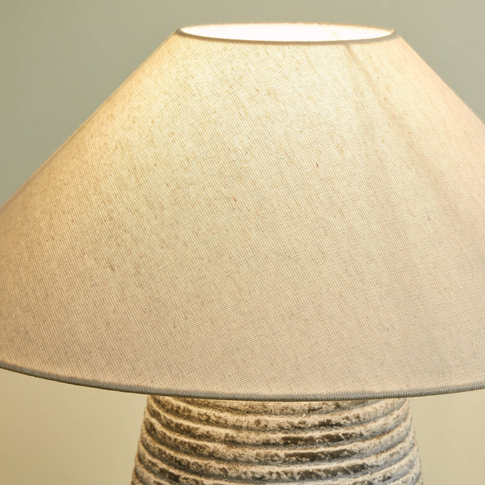 Callisto Ribbed Ceramic Table Lamp-DWHOME