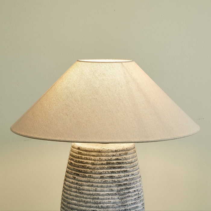 Callisto Ribbed Ceramic Table Lamp-DWHOME