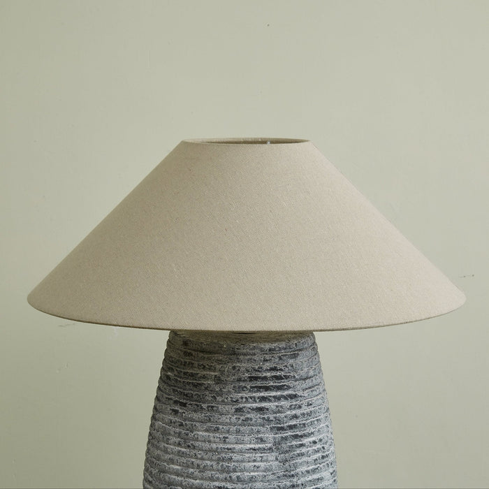 Callisto Ribbed Ceramic Table Lamp-DWHOME