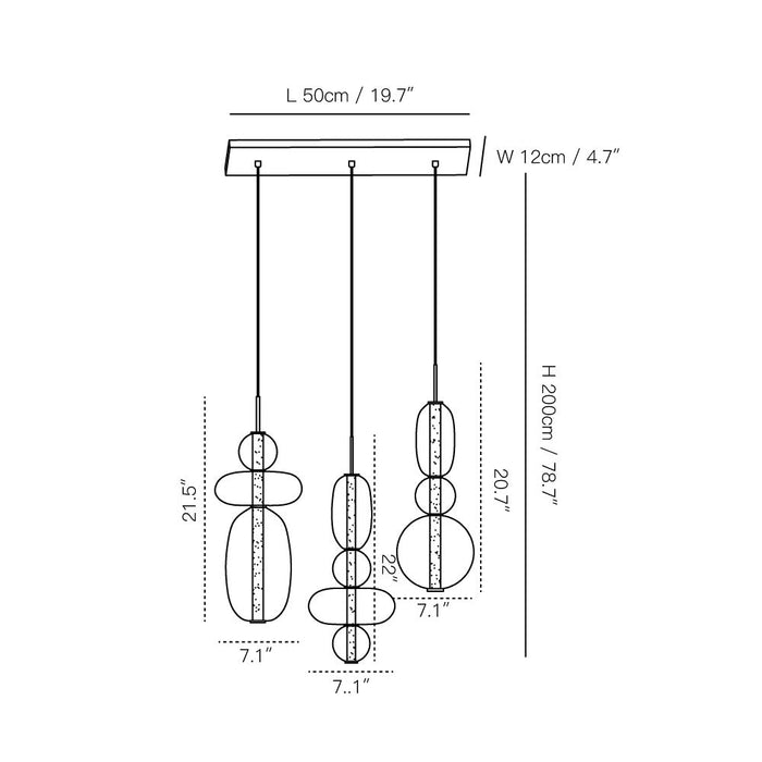 Candied Glass Combo Chandelier-DWHOME