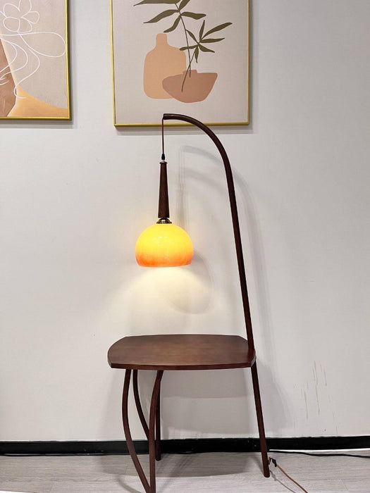 Cantilever Wood Accent Floor Lamp-DWHOME