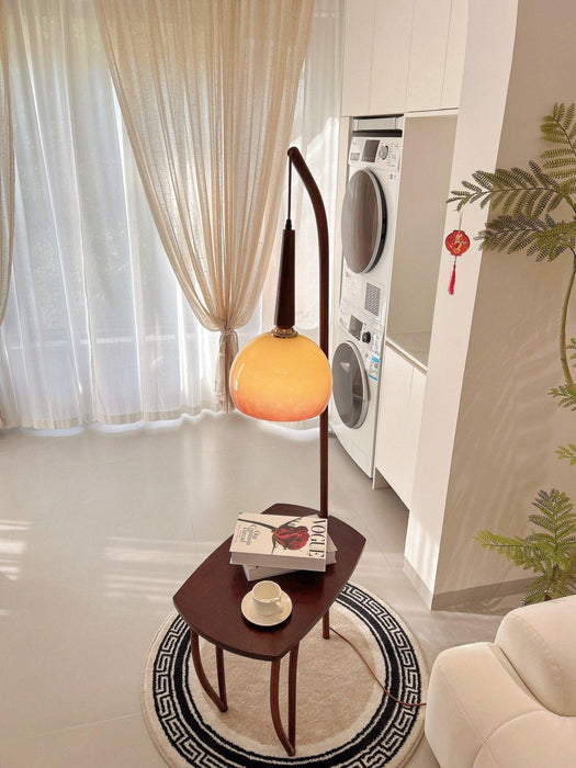 Cantilever Wood Accent Floor Lamp-DWHOME