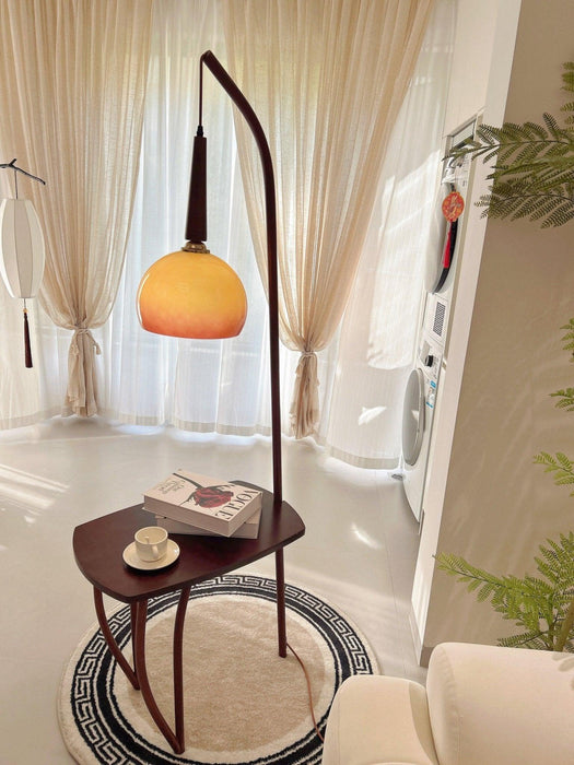 Cantilever Wood Accent Floor Lamp-DWHOME