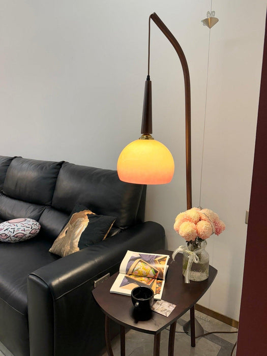 Cantilever Wood Accent Floor Lamp-DWHOME