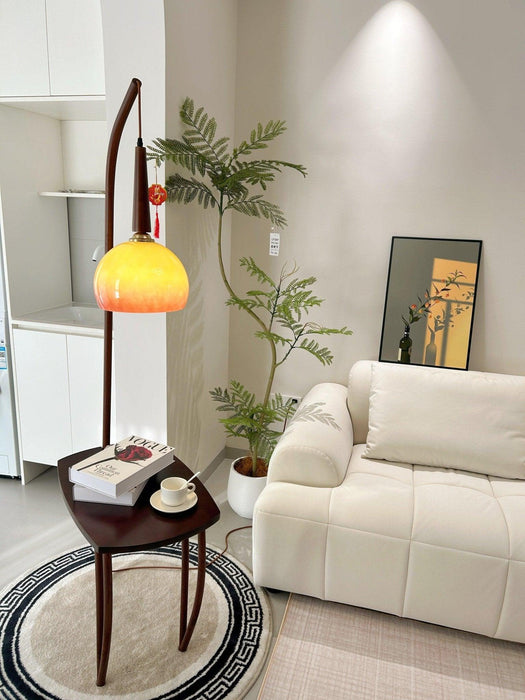 Cantilever Wood Accent Floor Lamp-DWHOME