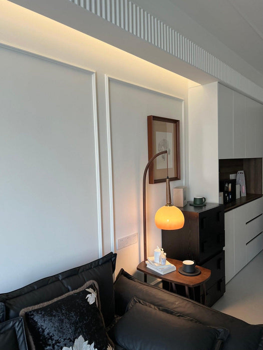 Cantilever Wood Accent Floor Lamp-DWHOME
