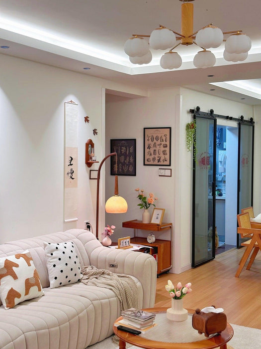 Cantilever Wood Accent Floor Lamp-DWHOME