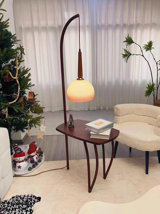 Cantilever Wood Accent Floor Lamp-DWHOME