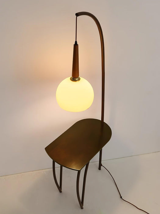 Cantilever Wood Accent Floor Lamp-DWHOME
