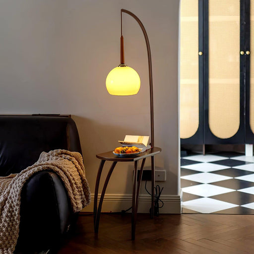 Cantilever Wood Accent Floor Lamp-DWHOME