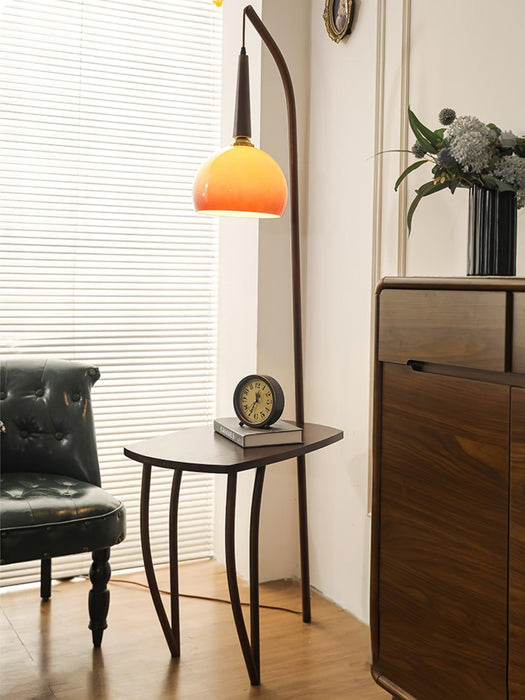 Cantilever Wood Accent Floor Lamp-DWHOME