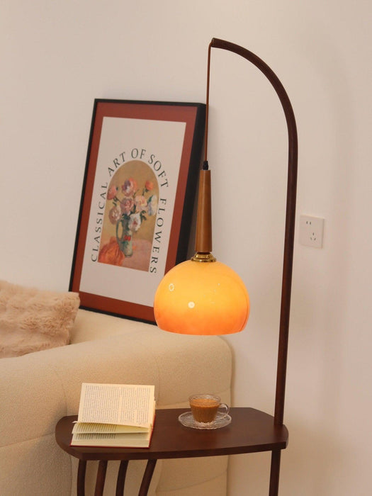 Cantilever Wood Accent Floor Lamp-DWHOME