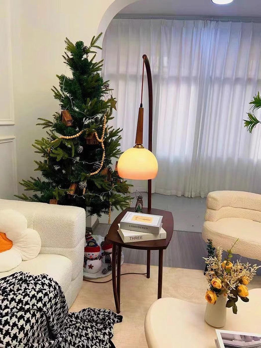 Cantilever Wood Accent Floor Lamp-DWHOME