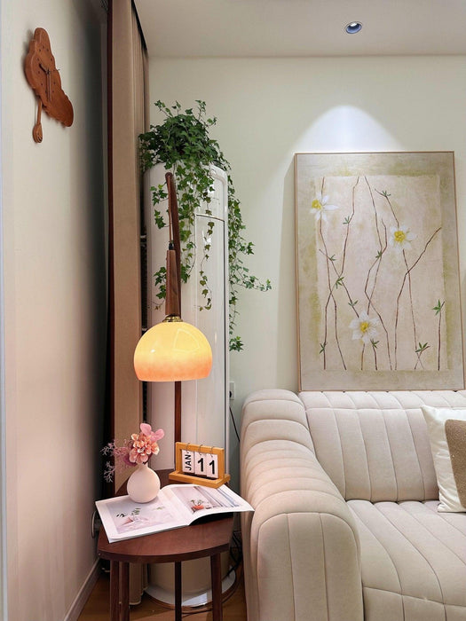 Cantilever Wood Accent Floor Lamp-DWHOME