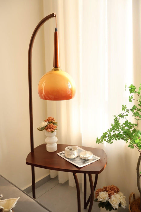 Cantilever Wood Accent Floor Lamp-DWHOME