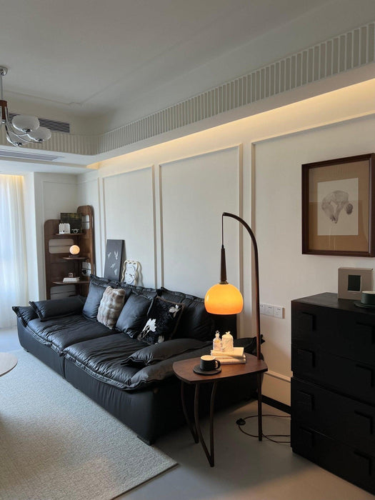 Cantilever Wood Accent Floor Lamp-DWHOME