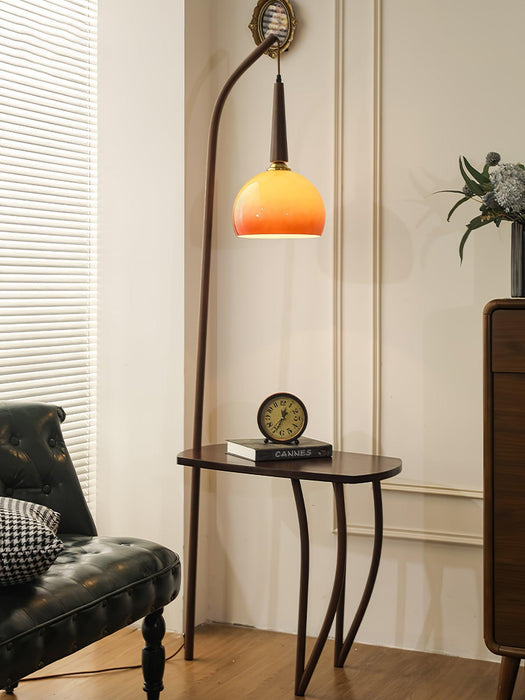 Cantilever Wood Accent Floor Lamp-DWHOME