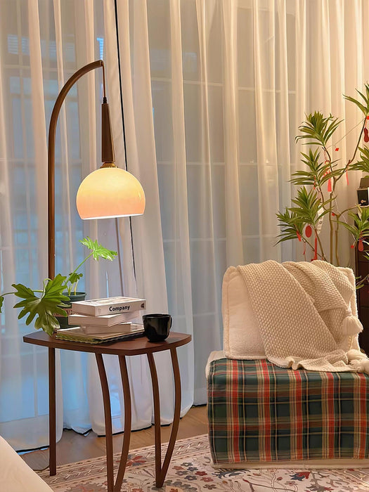 Cantilever Wood Accent Floor Lamp-DWHOME