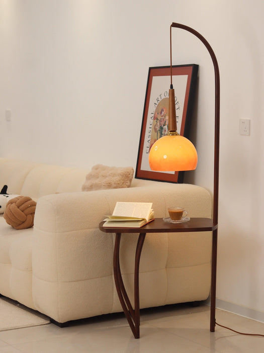 Cantilever Wood Accent Floor Lamp-DWHOME