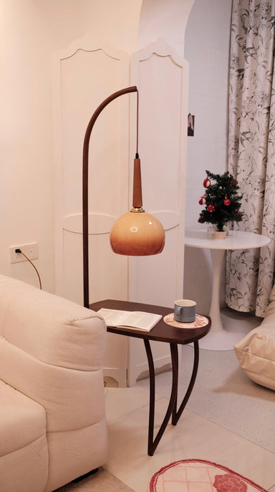 Cantilever Wood Accent Floor Lamp-DWHOME