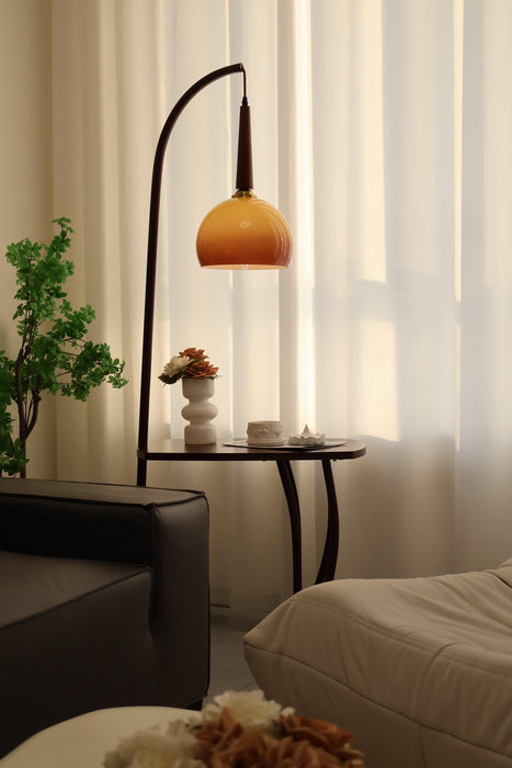 Cantilever Wood Accent Floor Lamp-DWHOME