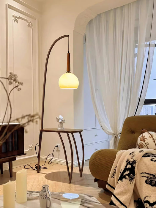 Cantilever Wood Accent Floor Lamp-DWHOME