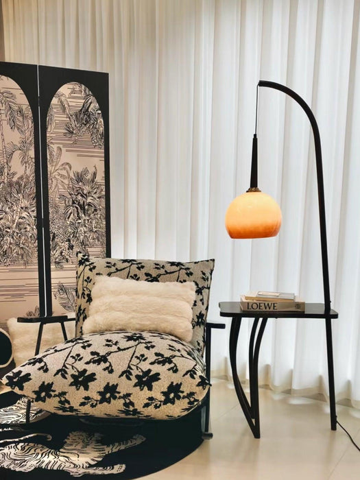 Cantilever Wood Accent Floor Lamp-DWHOME