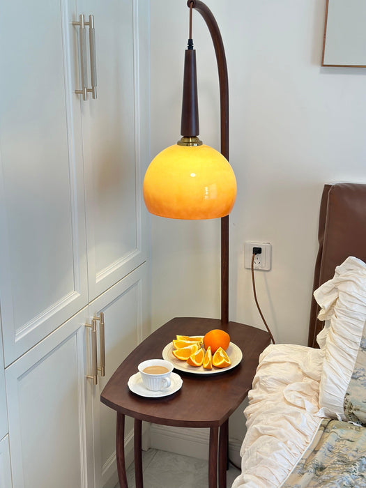 Cantilever Wood Accent Floor Lamp-DWHOME