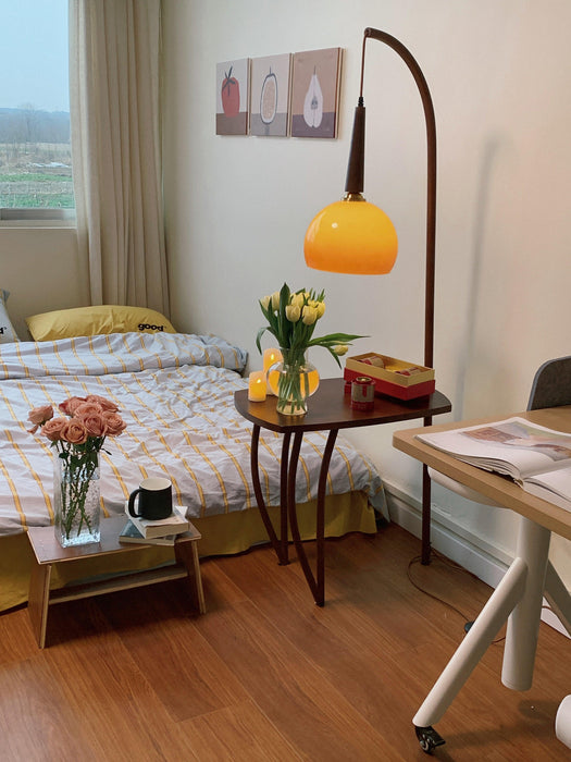 Cantilever Wood Accent Floor Lamp-DWHOME