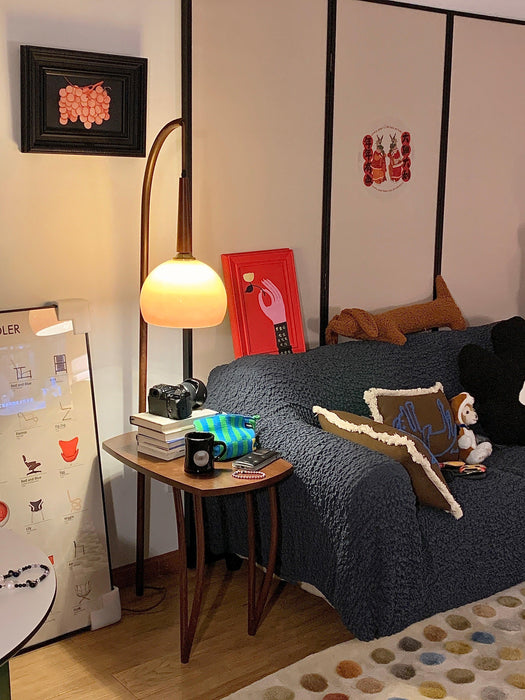 Cantilever Wood Accent Floor Lamp-DWHOME