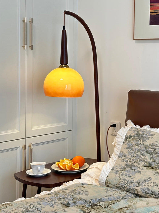 Cantilever Wood Accent Floor Lamp-DWHOME