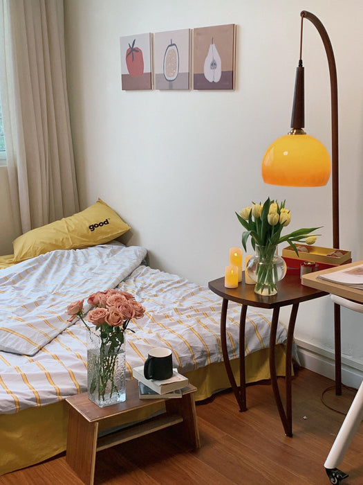 Cantilever Wood Accent Floor Lamp-DWHOME