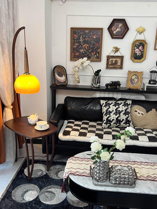 Cantilever Wood Accent Floor Lamp-DWHOME