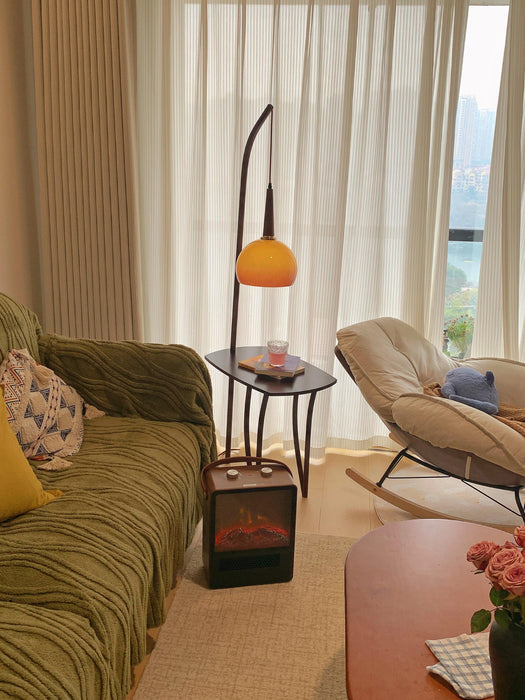 Cantilever Wood Accent Floor Lamp-DWHOME
