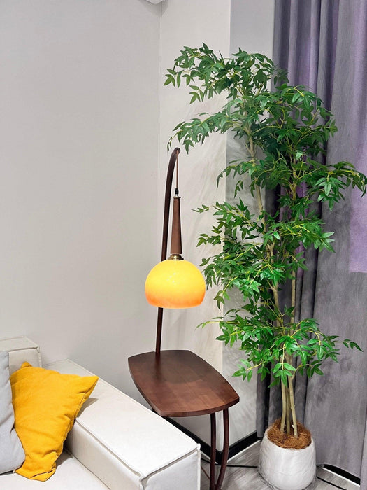 Cantilever Wood Accent Floor Lamp-DWHOME