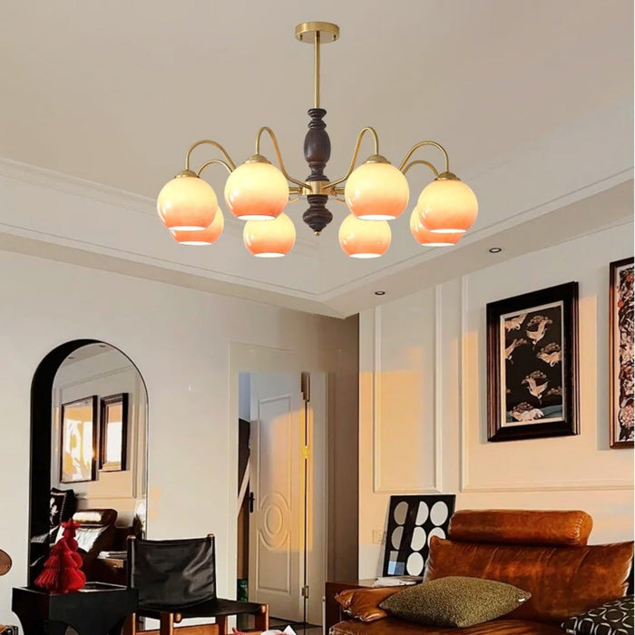 Caramel Orb Chandelier-DWHOME