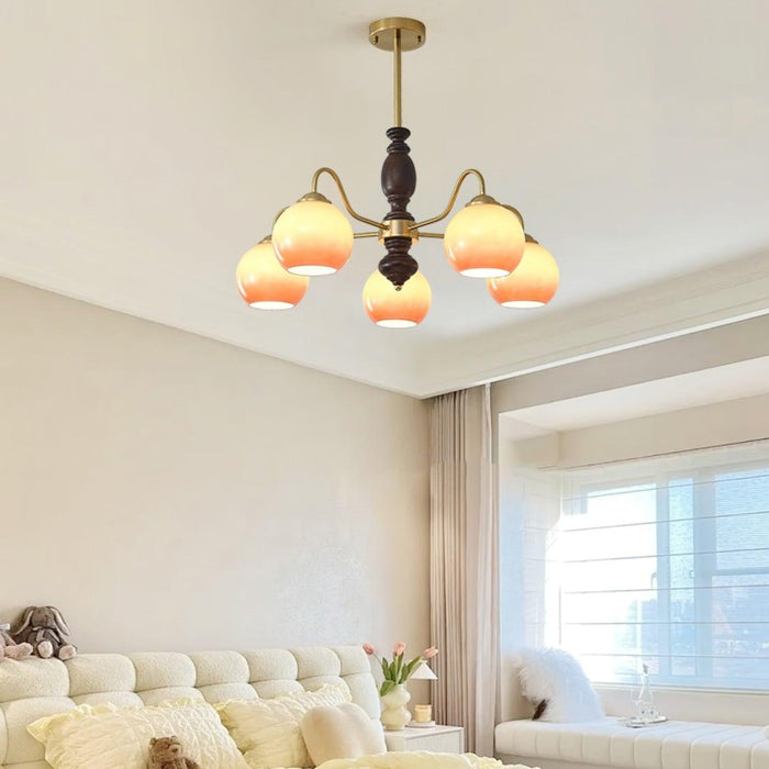 Caramel Orb Chandelier-DWHOME